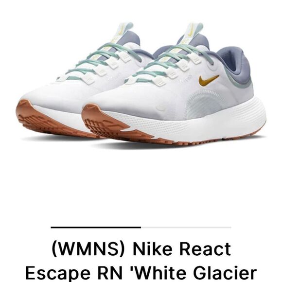 (WMNS) Nike React Escape RN 'White Glacier Grey' CV3817-104 size 6.5. - Picture 4 of 16
